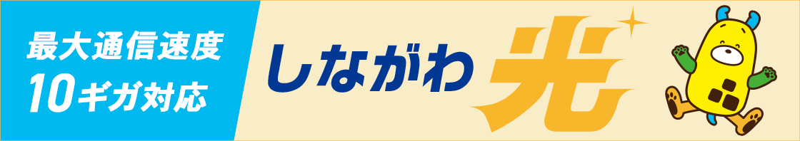 最大通信速度10ギガ対応 しながわ光